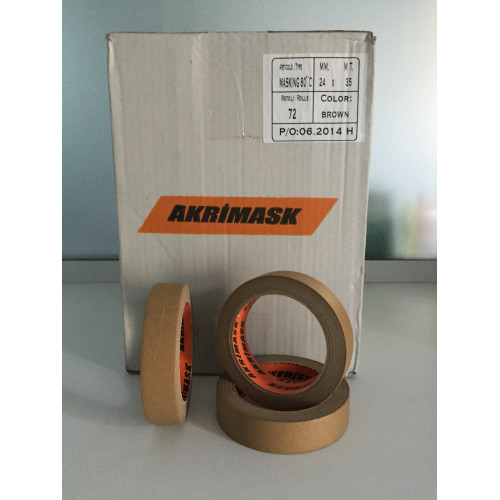 Akrimask ( Sarı )  Maskeleme Bant 24mm*35m 72 Adet