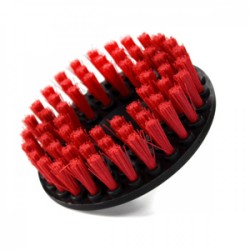 HALI, DÖŞEME VE LASTİK İÇİN MATKAP İLE KULLANILAN KIRMIZI TEMİZLEME 3'LÜ FIRÇA SETİ