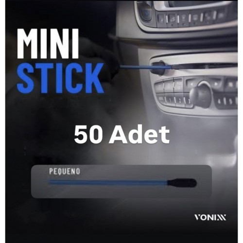 VONİXX TIPO 4 - PEQUENDO Temizlik ve Detaylandırma için Mini Sünger Uçlu Çubuk Seti – 50 Adet